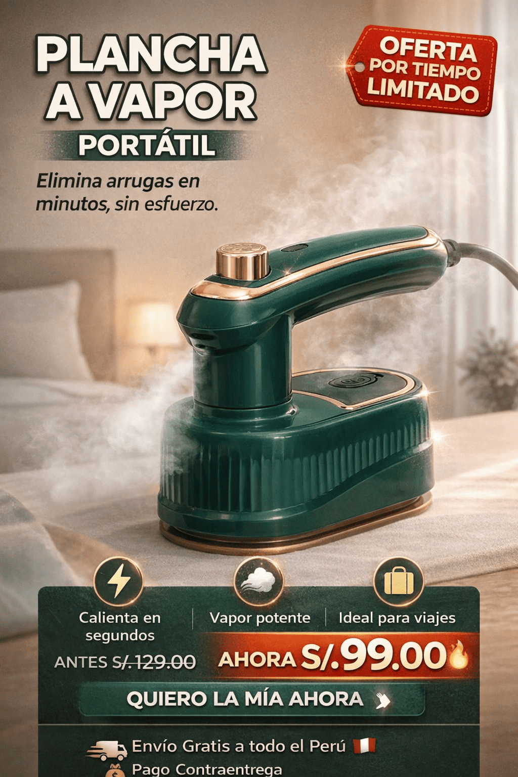 PLANCHA A VAPOR PORTATIL