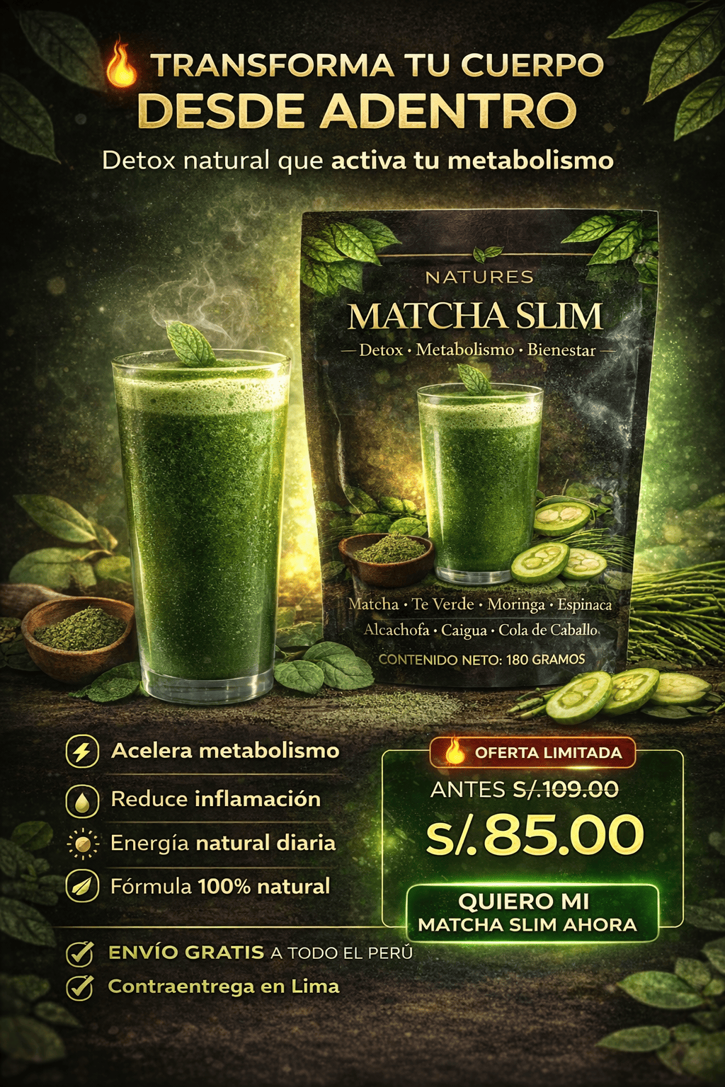 MATCHA SLIM (30 PORCIONES)