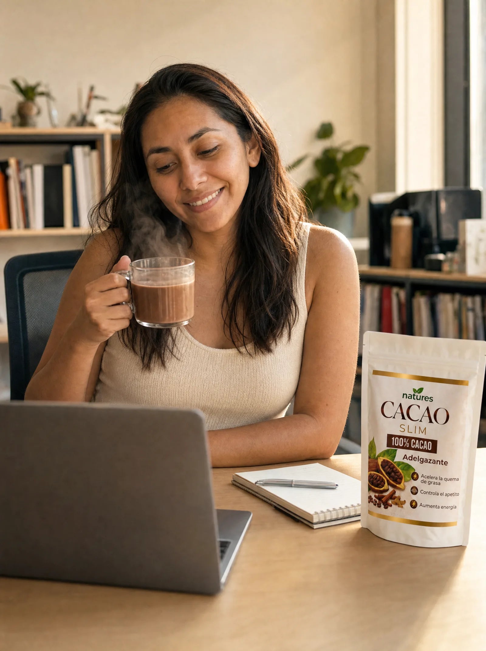 Después con Cacao Slim